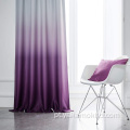 Cortinas Ombre Roxas com Bolso de Barra